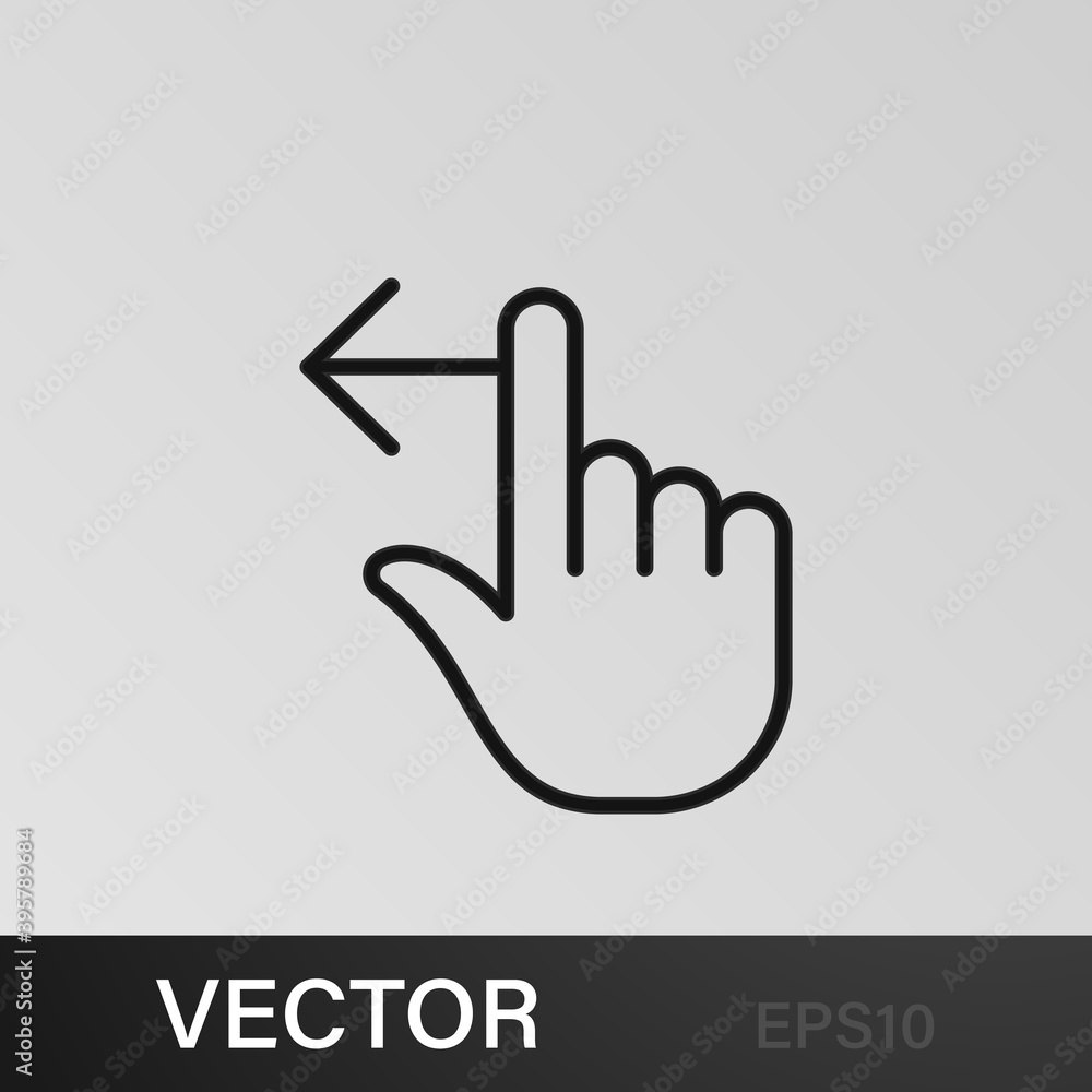 Finger, gesture, hand, left, one, swipe outline icons. Can be used for web, logo, mobile app, UI, UX Finger, gesture, hand, left, one, swipe outline icons. Can be used for web, logo, mobile app, UI, UX