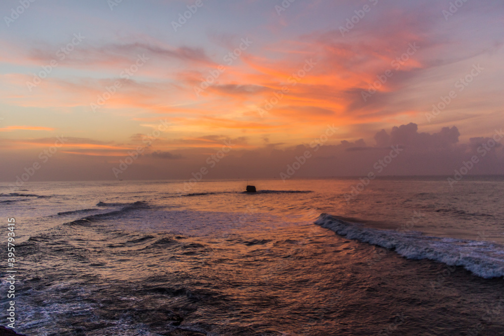 Sunrise at a Diu beach