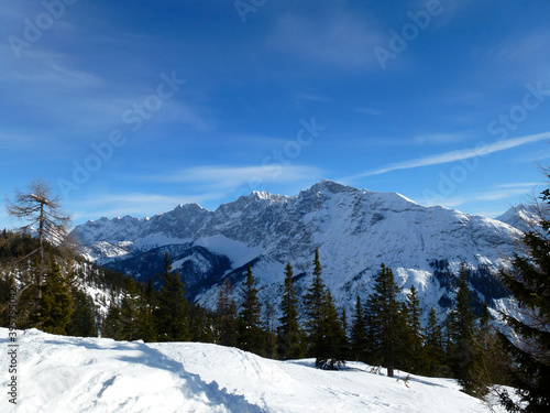 Winter hiking tour to Pleisenspitze mountain, Tyrol, Austria © BirgitKorber