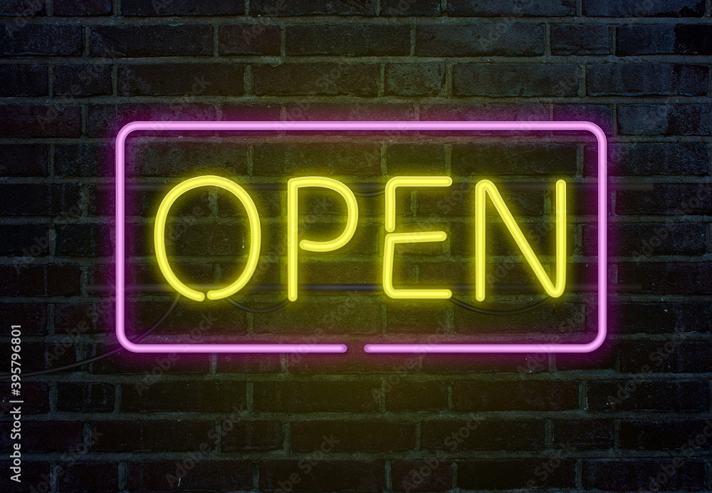 Obraz premium Open neon sign
