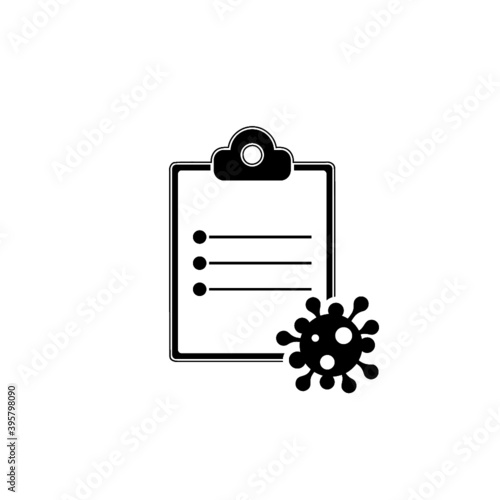 Coronavirus testing symbol. Virus test icon isolated on white background photo