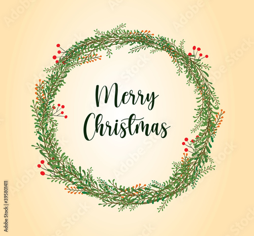 christmas merry christmas - wreath