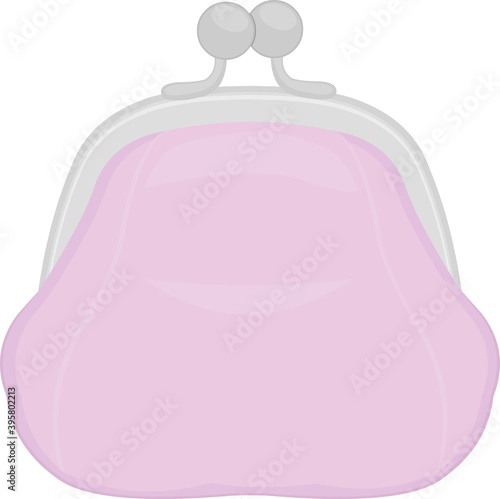 Vector emoticon illustration of a coin purse