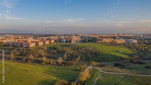 Fotografie Rome north, aerial landscape of Parco delle Sabine