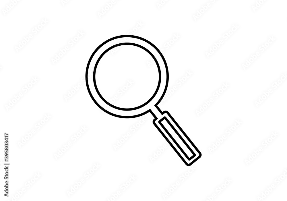 Search icon or Magnifying glass icon, sign flat vector graphic Search icon or Magnifying glass icon, sign flat vector graphic