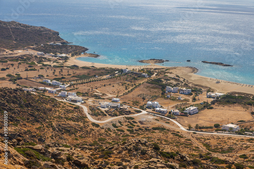 View to the popular Manganari beach, Ios Island, Greece. photo