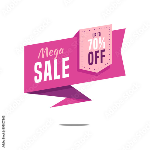 Sale speech bubble banner special offer discount design template