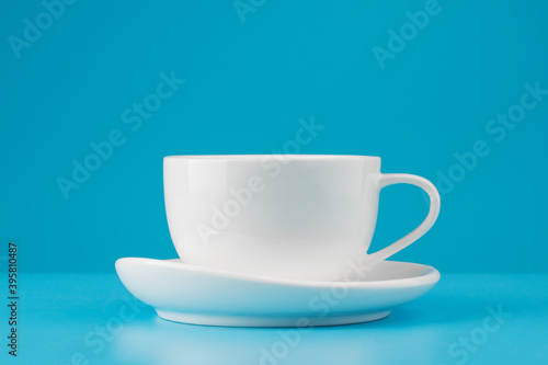 white coffee Cup and saucer included, isolate