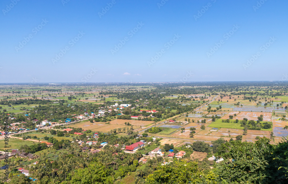 Paysage rural à Battambang, Cambodge