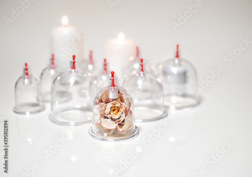 Vacuum therapy. Cup massage. Hijama