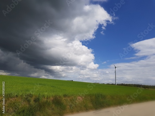 storm over the field