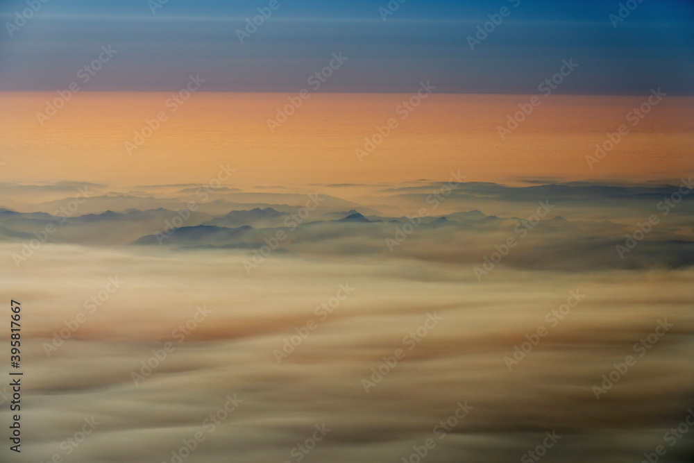 Smokey Cloudy Airplane  View