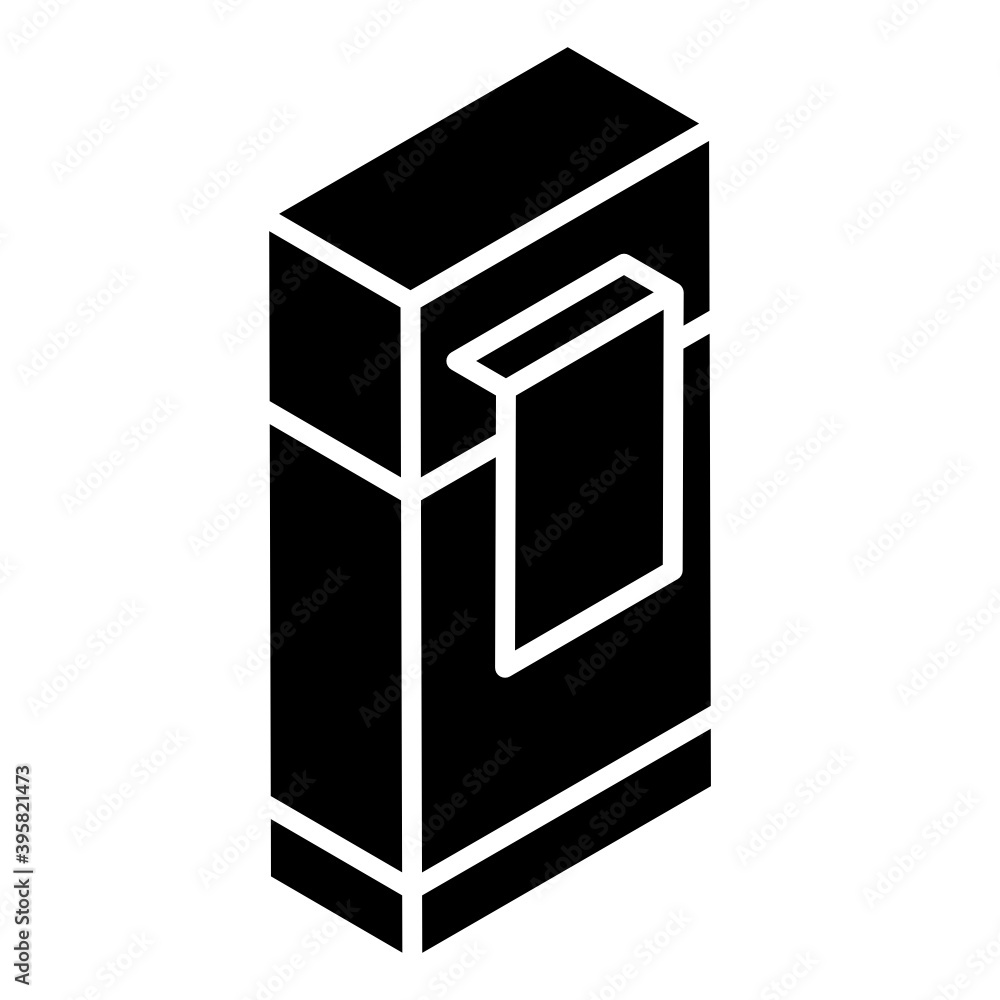 Felt tipped pen, glyph isometric icon of highlighter
Felt tipped pen, glyph isometric icon of highlighter