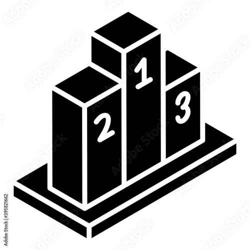 
Position leaderboard vector style, podium icon design 
