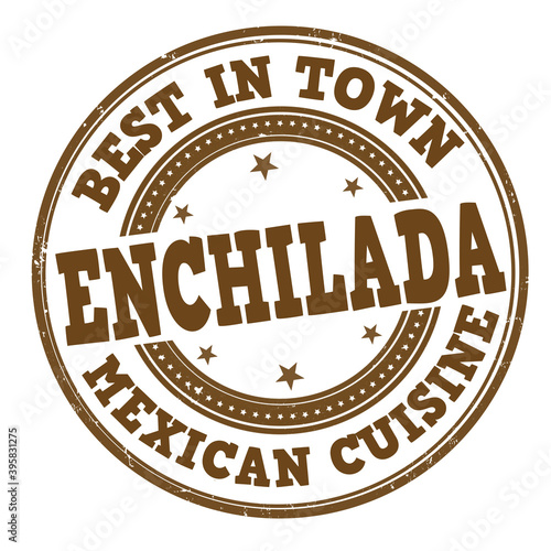 Enchilada grunge rubber stamp