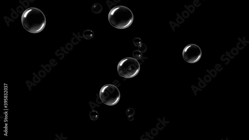 Soap Bubbles Stock Footage In Black Background