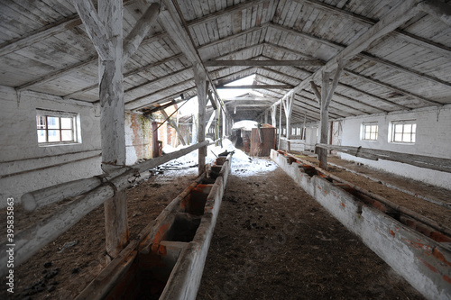 Farm in abandoned village of Chernobyl zone