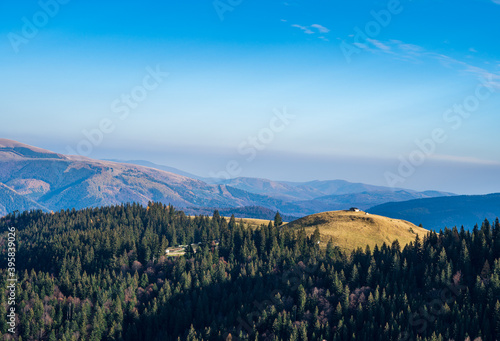 Romanian mountain landscape in Romanian Carpathians
