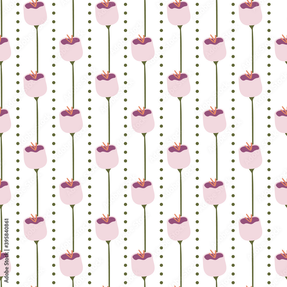 Pink, Purple, and Green Tulip and Polka Dot Pink, Purple, and Green Tulip and Polka Dot