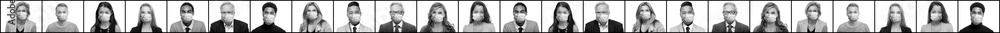 Fototapeta premium Beautiful people wearing a mouth mask