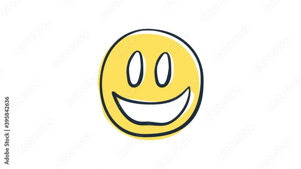 Slightly Smiling Face Animated Emoji. Smiles Emotions Icons Animation on Black Background Slightly Smiling Face Animated Emoji. Smiles Emotions Icons Animation on Black Background