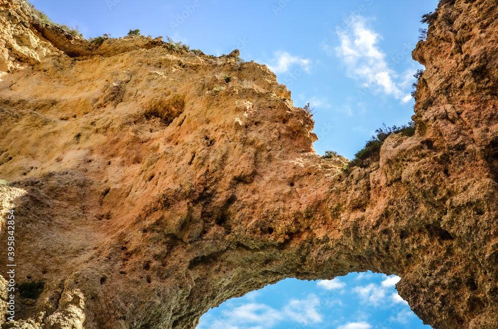 
Rock formations in the Algarve. Elephant Rock Drinking