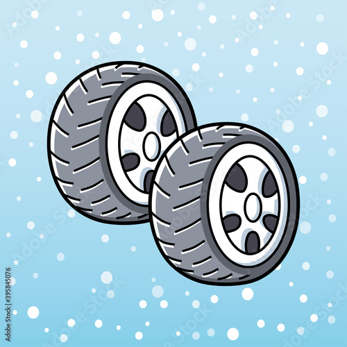 Winter tires illustration
