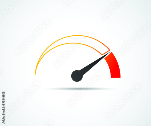 Speed, vector logo racing event, with the main elements of the modification speedometer
