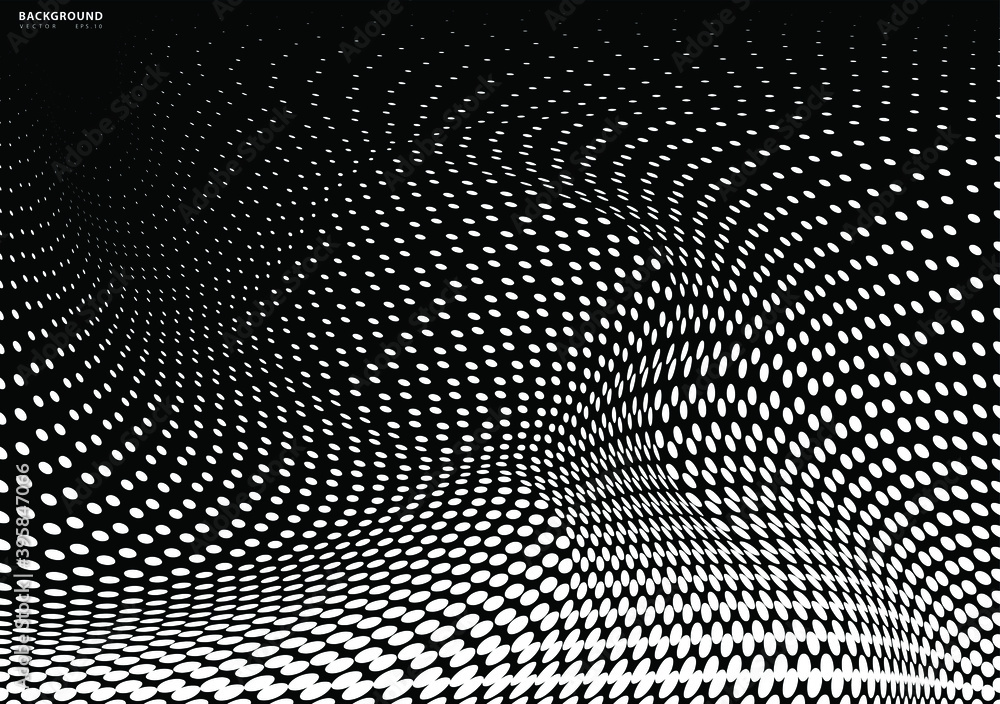 Abstract halftone dotted background. Futuristic grunge pattern, dot, wave. Vector modern optical pop art texture for posters, business cards, cover, labels mock-up, vintage layout