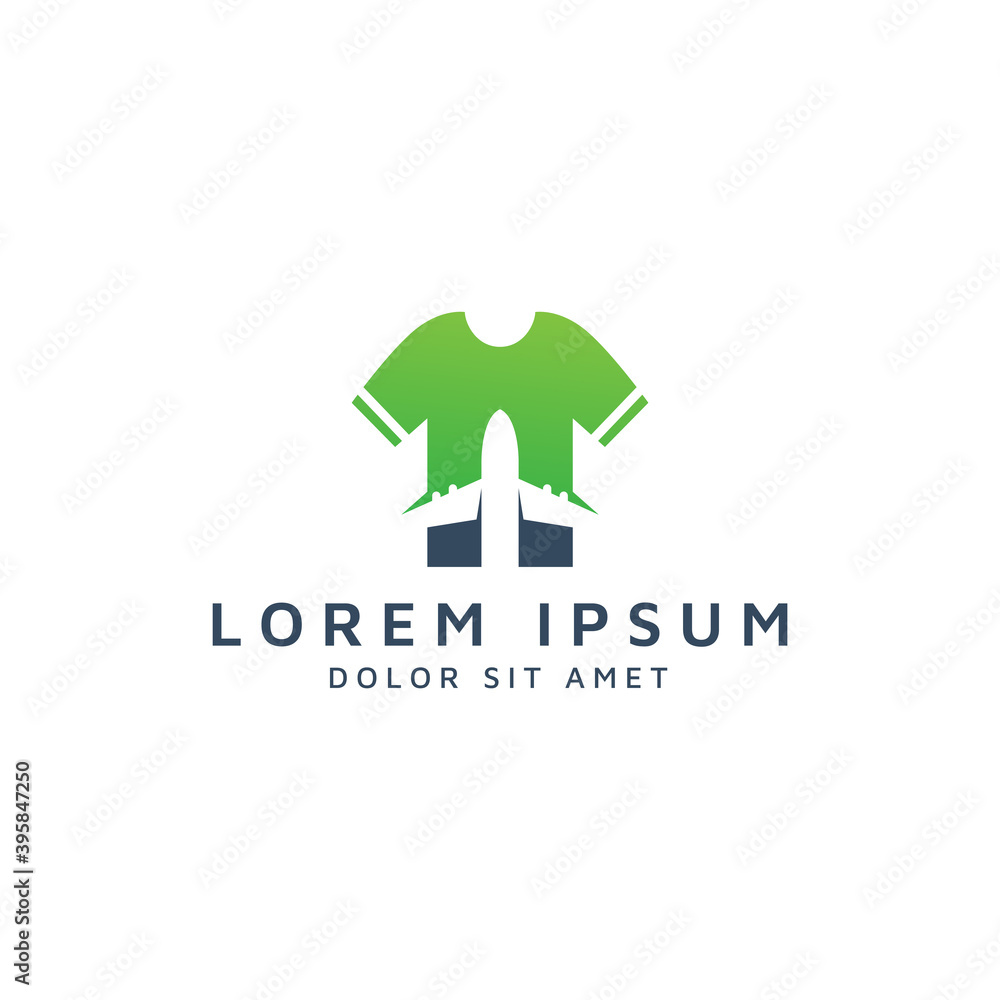 shirt and plane negative space logo design shirt and plane negative space logo design