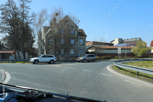 Road transport, exit from the roundabout