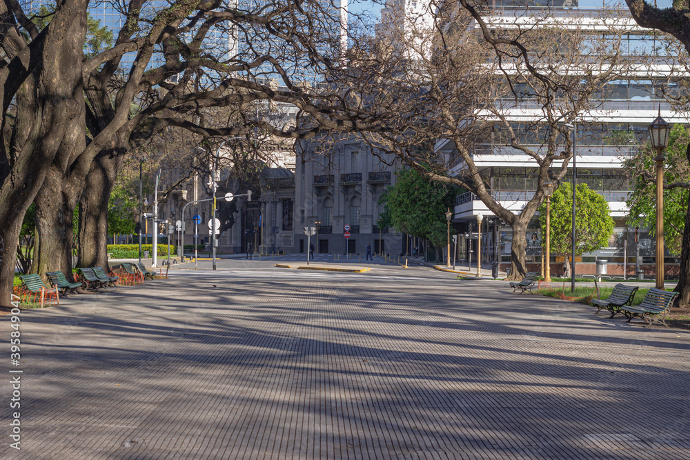 empty street during coronavirus time.