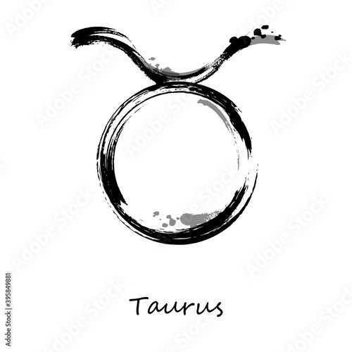 Abstract illustration of the zodiac sign Taurus. Zodiac icon.
