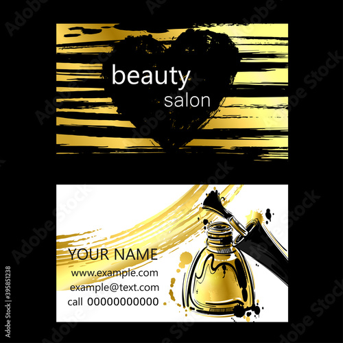 Business card of beauty salon.