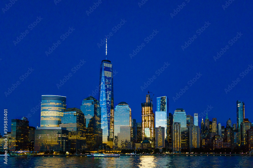 Fototapeta premium NEW YORK CITY SUNET SKYLINE