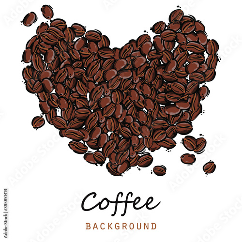 Vector abstract illustration of coffee