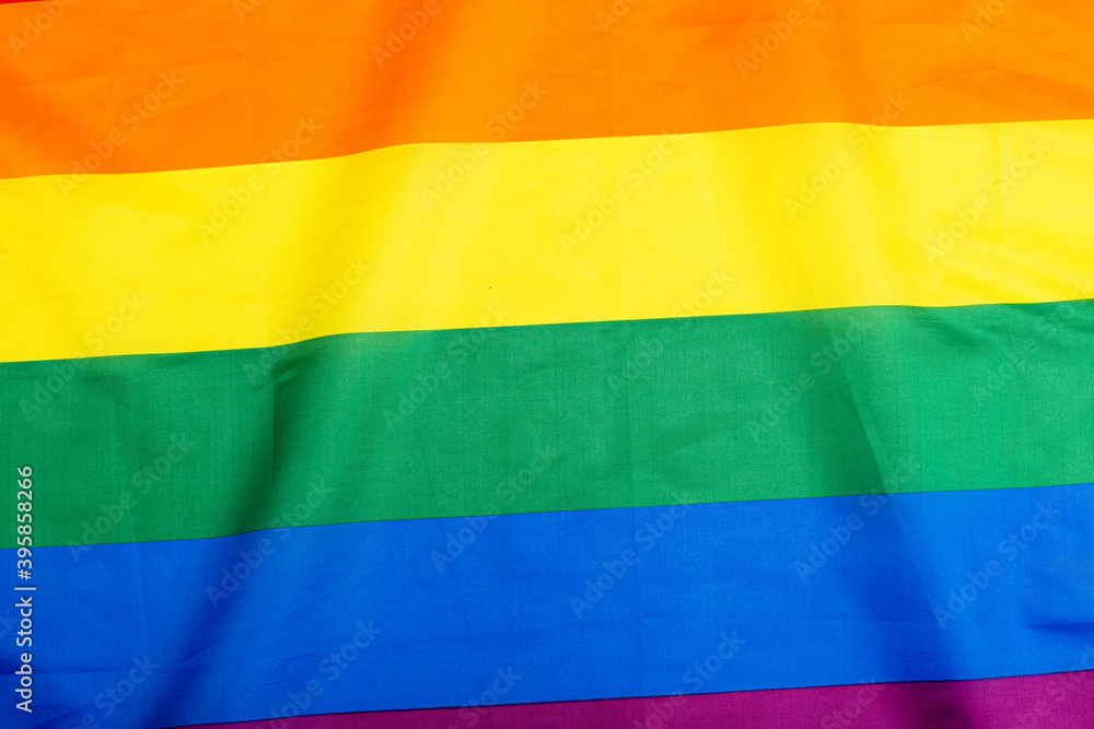 Mockup made with the LGBT pride flag. Concept of the Pride day, Valentine day, freedom, love. Flat lay, top view, template, overhead Mockup made with the LGBT pride flag. Concept of the Pride day, Valentine day, freedom, love. Flat lay, top view, template, overhead
