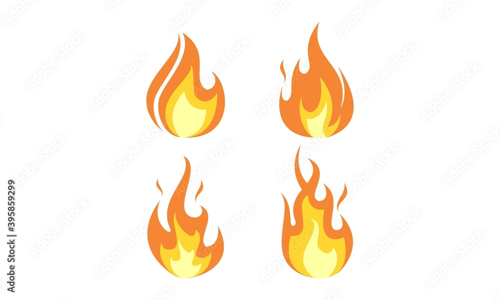 Flame set illustration vector design Flame set illustration vector design