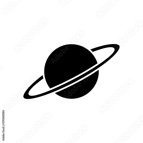 Planet glyph icon. Education symbol. simple design editable. design vector illustration