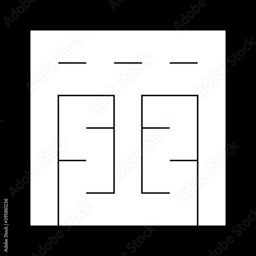 家紋　角字　お　岡