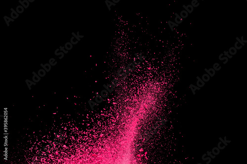 abstract powder color on black background