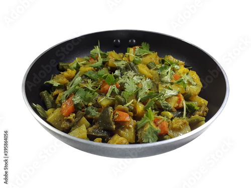 Close up view of fried mix vegetable dish