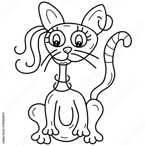 Cartoon Cat Drawing 