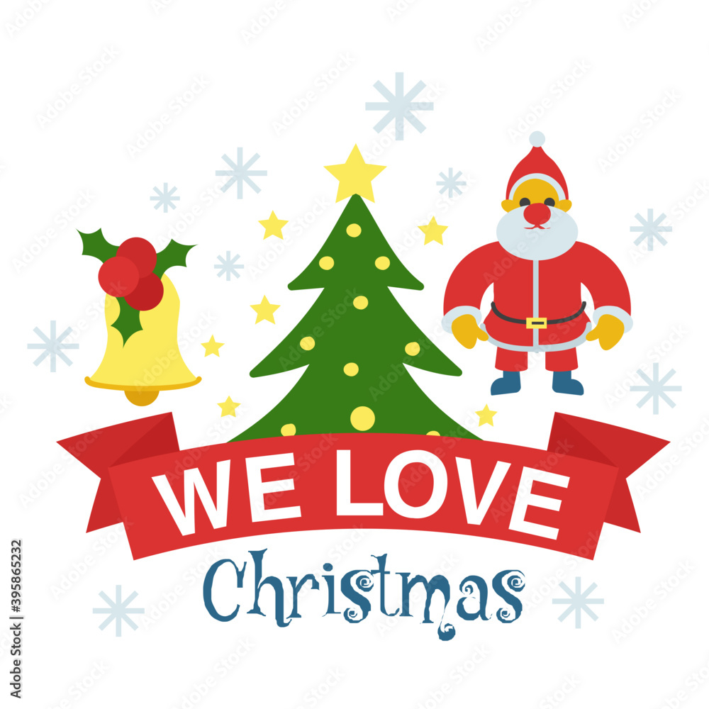 Naklejka premium Happy Christmas Vector 