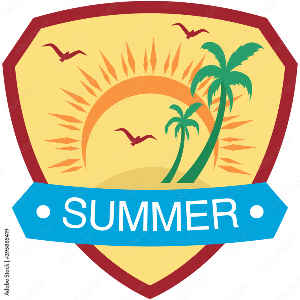 Summer Vacation Label 
