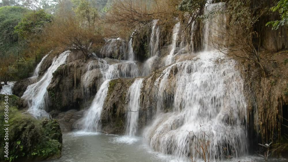Tee Lor Su waterfall in deep forest and a large waterfall in The Northen of Thailand. Tee Lor Su waterfall in deep forest and a large waterfall in The Northen of Thailand.
