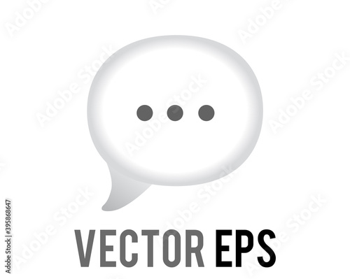 Vector cartoon style balloon icon, represent spoken word in comic