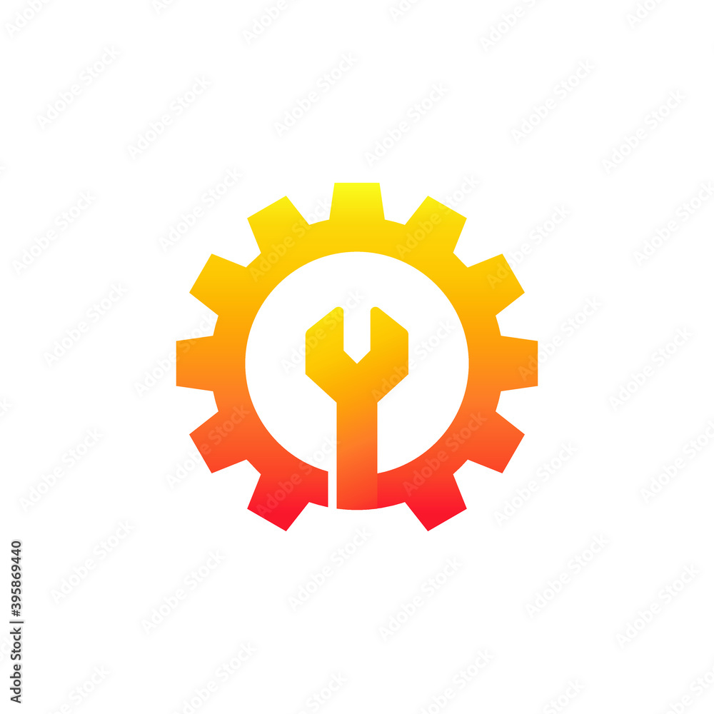 Gear Logo Template vector icon. Abstract Gear sign on white background. Gear Logo Template vector icon. Abstract Gear sign on white background.