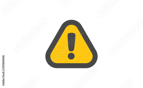 Alert icon. Exclamation danger sign. Rounded triangle with exclamation mark.