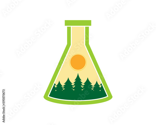 Forest in the laboratory test tube logo